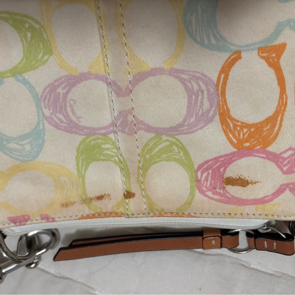 Coach Vibrant Pink and Orange Crossbody Bag with Turn-Lock Closure - Picture 4 of 4